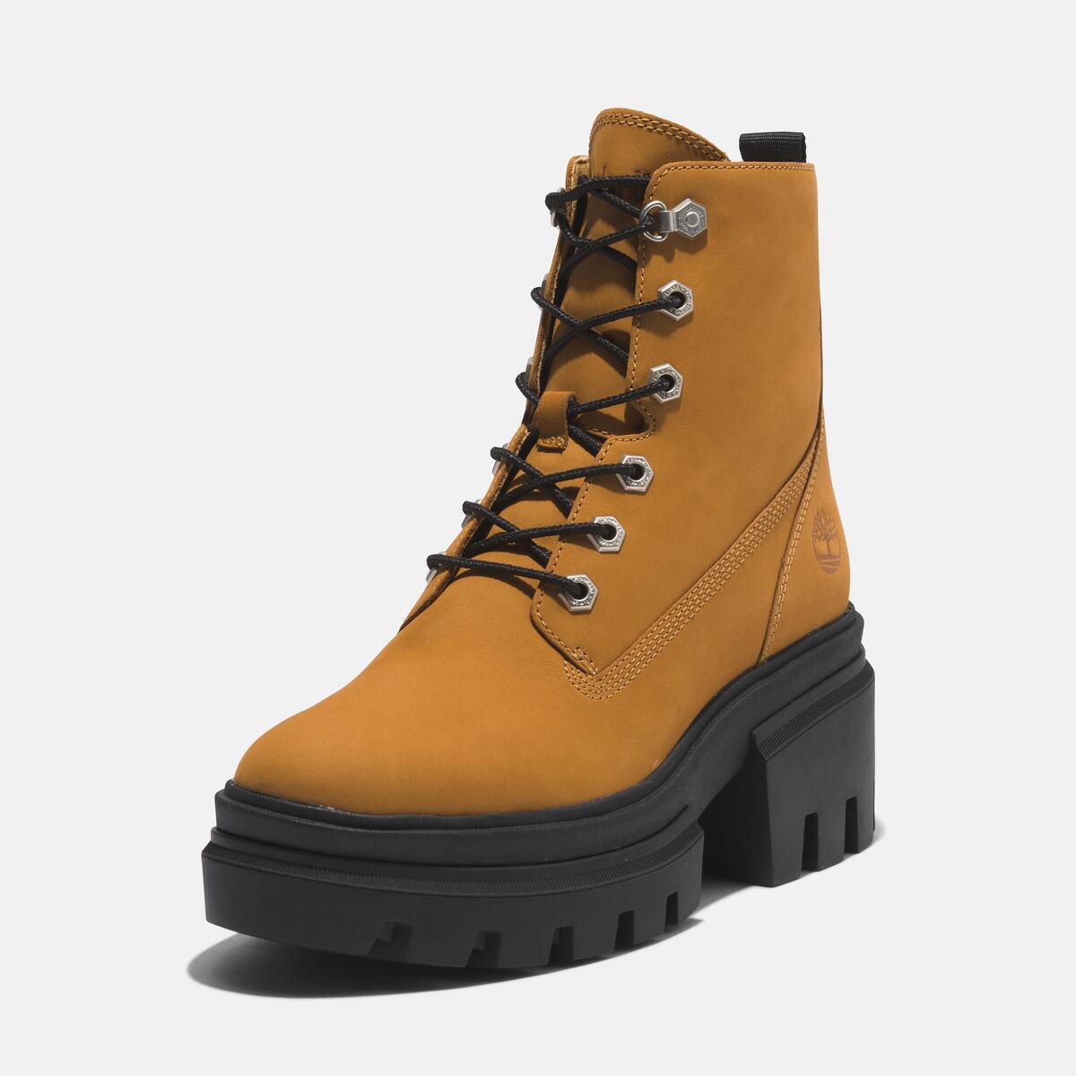 TIMBERLAND Women's Everleigh 6-inch Lace Up Boot Wheat Nubuck - Image 9