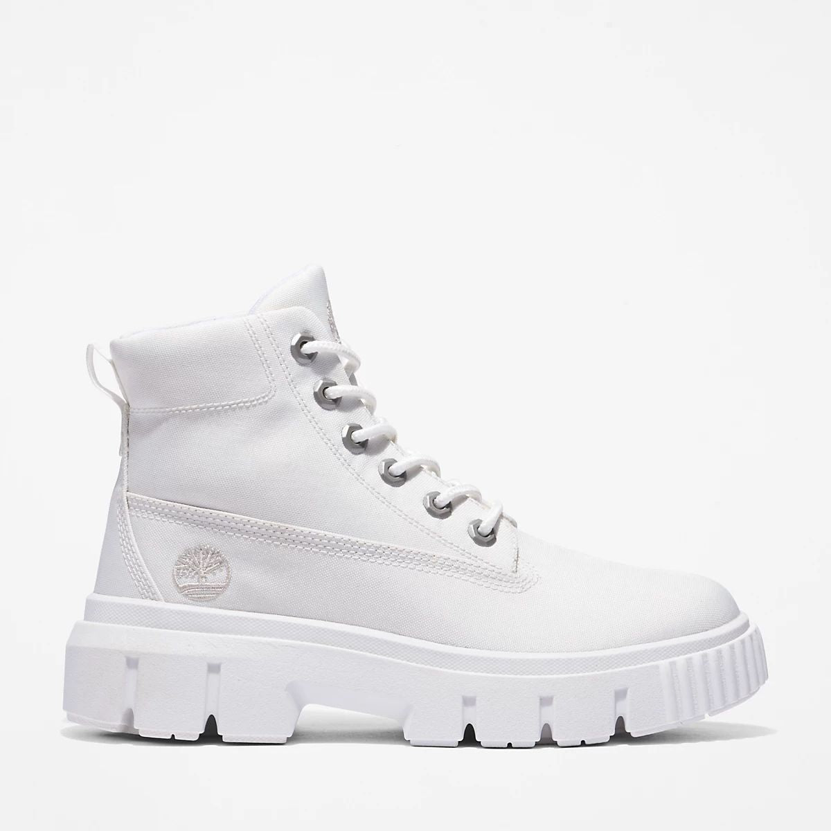 TIMBERLAND Women's Greyfield Boot White Canvas - Image 1