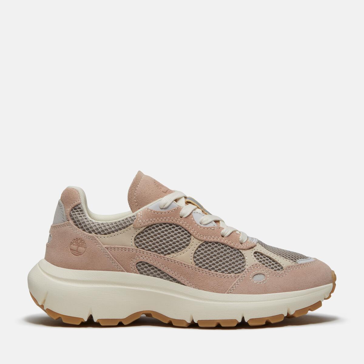 TIMBERLAND Women's Hazel Lane Low Light Taupe Mesh with Light Pink - Image 1