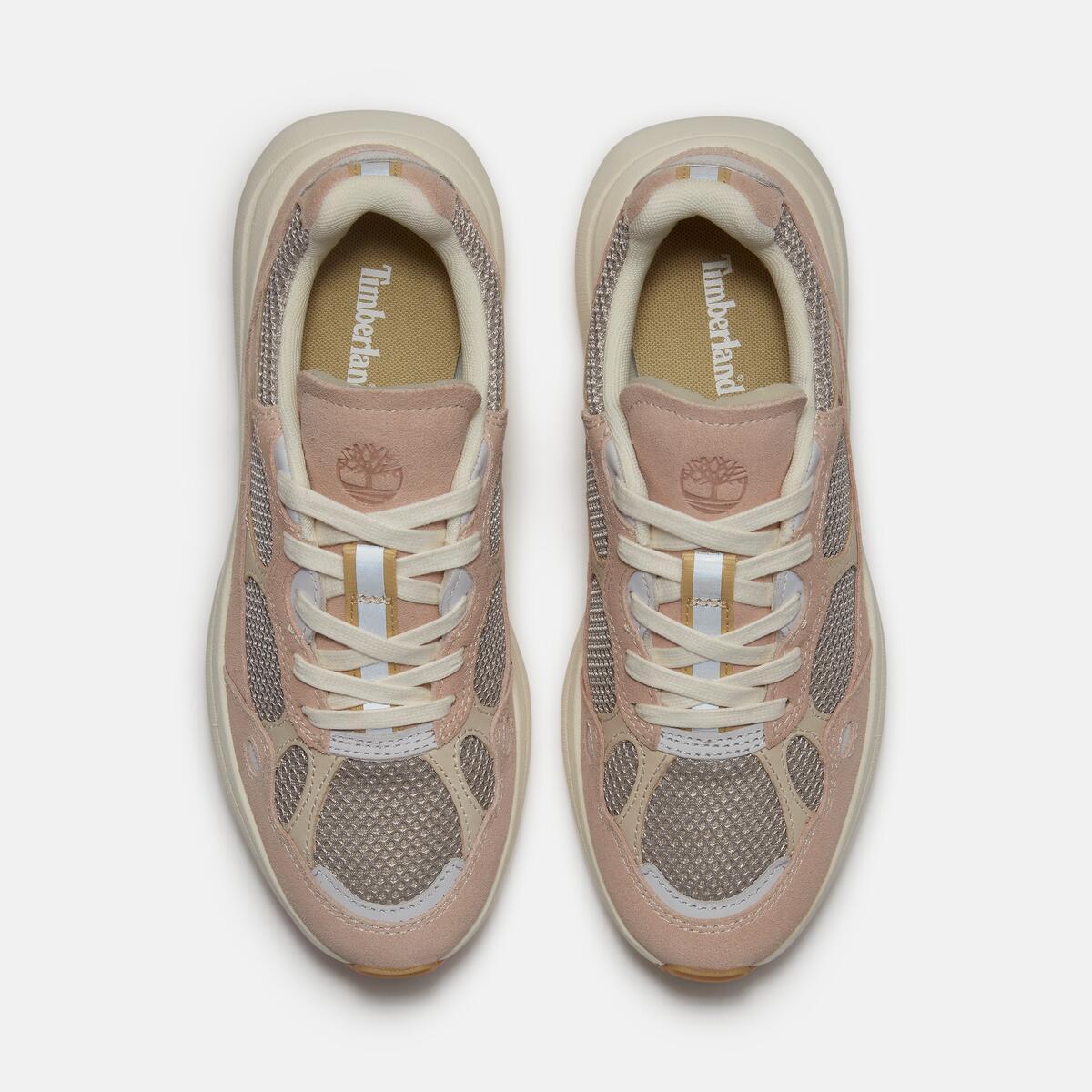 TIMBERLAND Women's Hazel Lane Low Light Taupe Mesh with Light Pink - Image 3