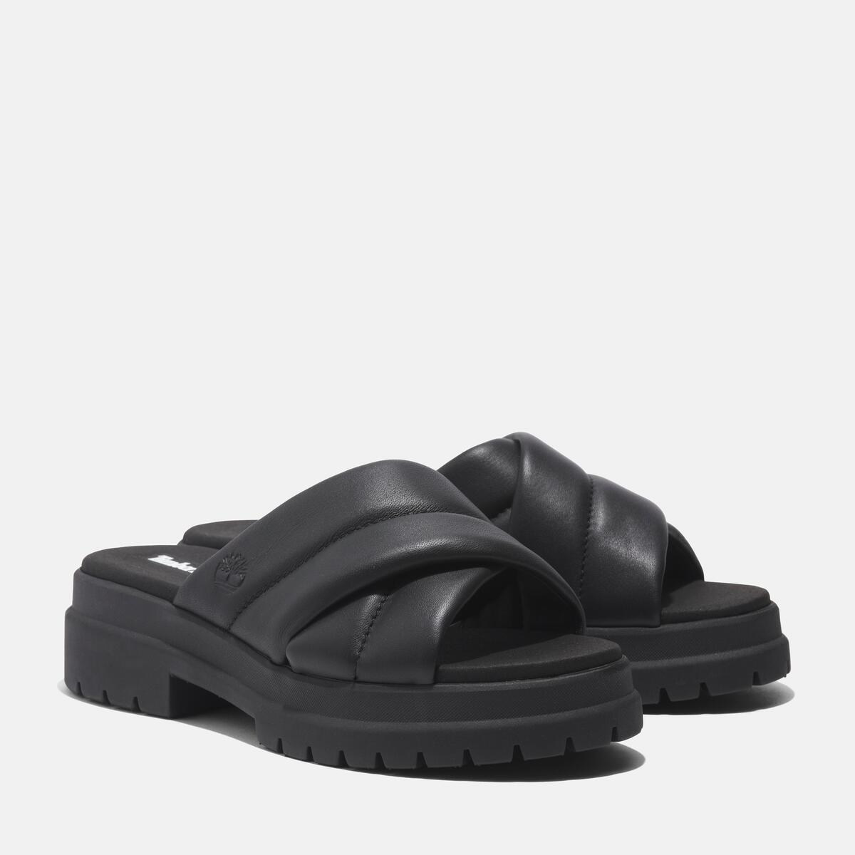 TIMBERLAND Women's London Vibe Slide Black Full Grain - Image 2