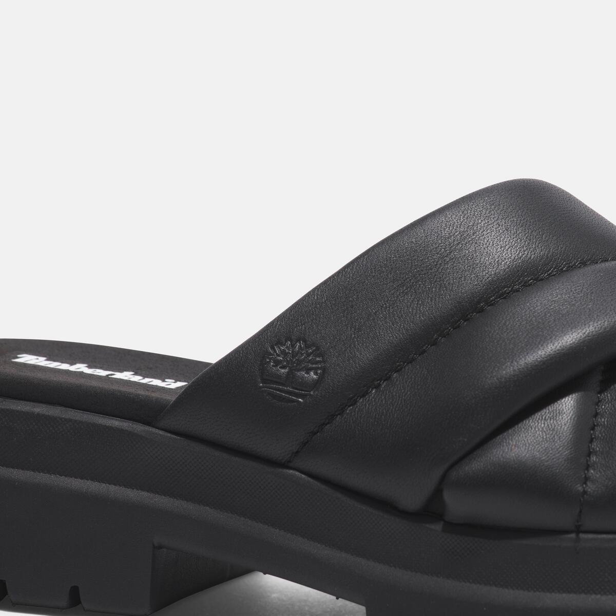 TIMBERLAND Women's London Vibe Slide Black Full Grain - Image 7