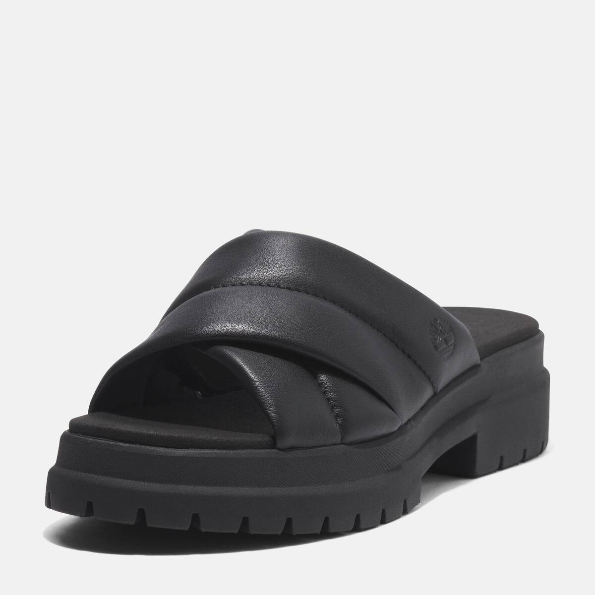 TIMBERLAND Women's London Vibe Slide Black Full Grain - Image 9