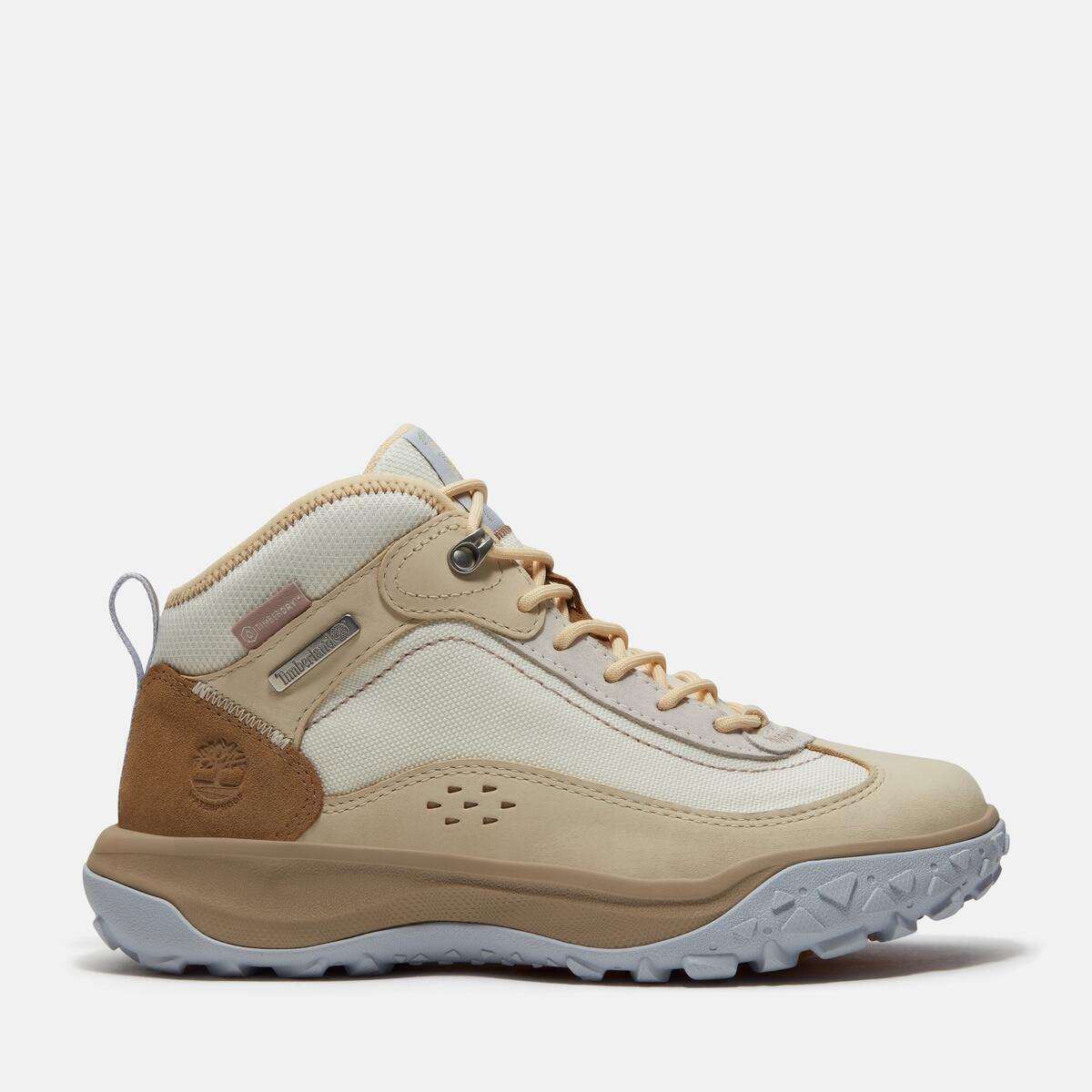 TIMBERLAND Women's Motion 7 Waterproof Mid Light Beige Nubuck - Image 1