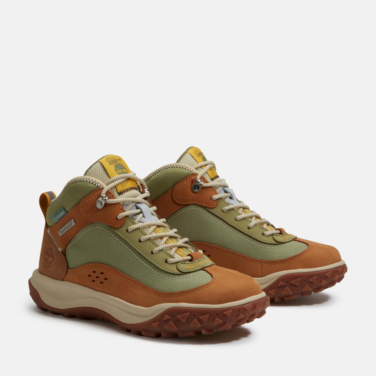 TIMBERLAND Women's Motion 7 Waterproof Mid Wheat Nubuck - Image 3