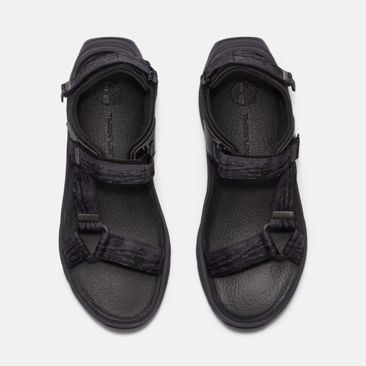 TIMBERLAND Women's Motion Dune Sandal Black Webbing - Image 3