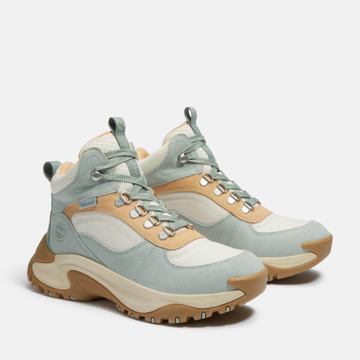 TIMBERLAND Women's Motion Maddsen Waterproof Mid Light Green Suede - Image 2