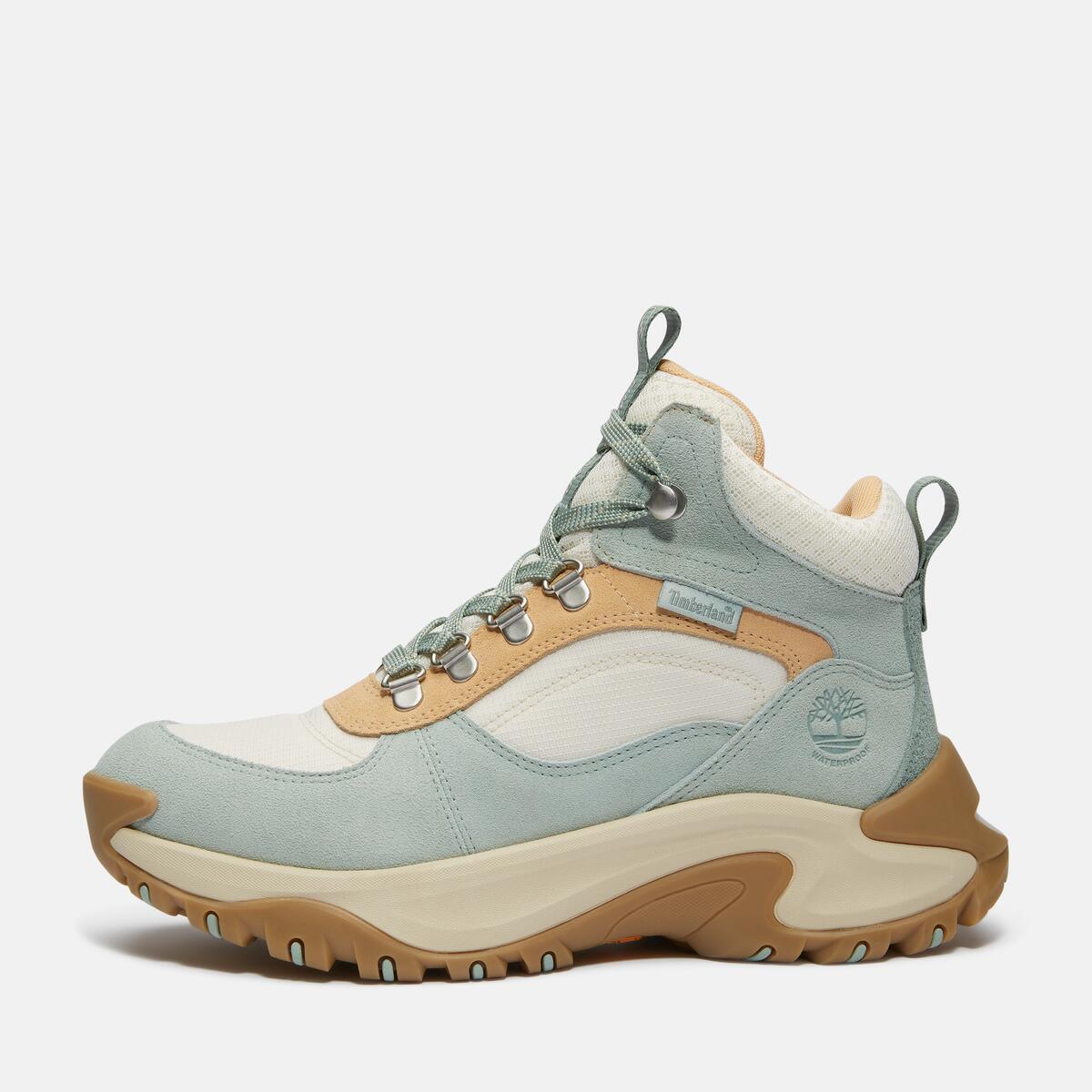 TIMBERLAND Women's Motion Maddsen Waterproof Mid Light Green Suede - Image 8