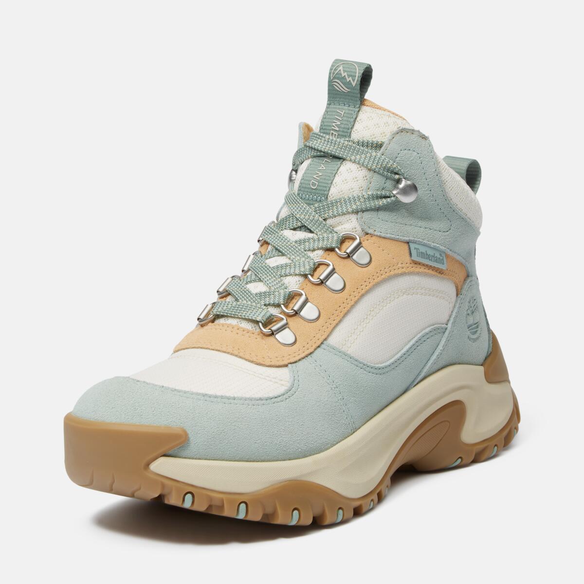 TIMBERLAND Women's Motion Maddsen Waterproof Mid Light Green Suede - Image 9