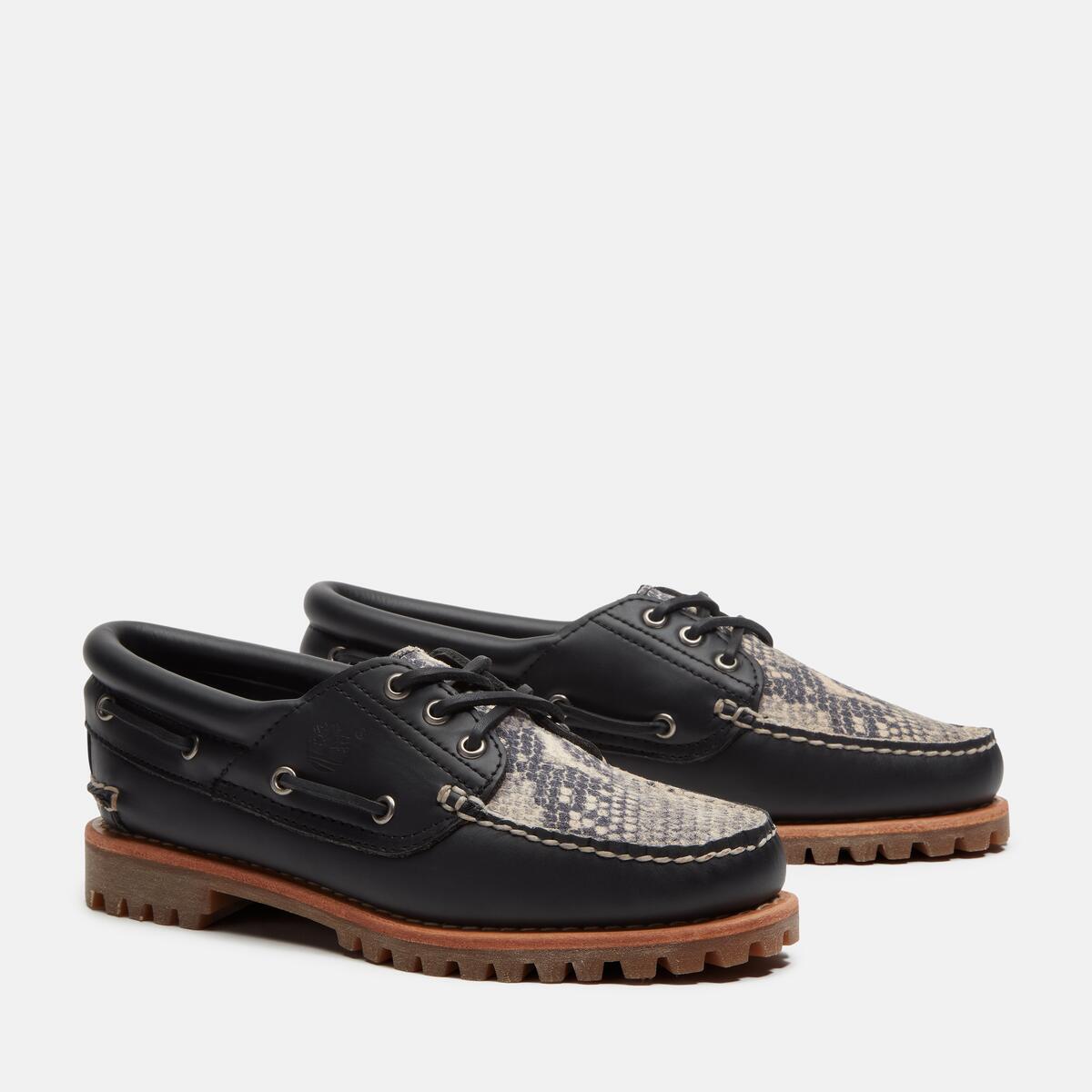 TIMBERLAND Women's Noreen 3-Eye Lug Snake Print Suede - Image 3