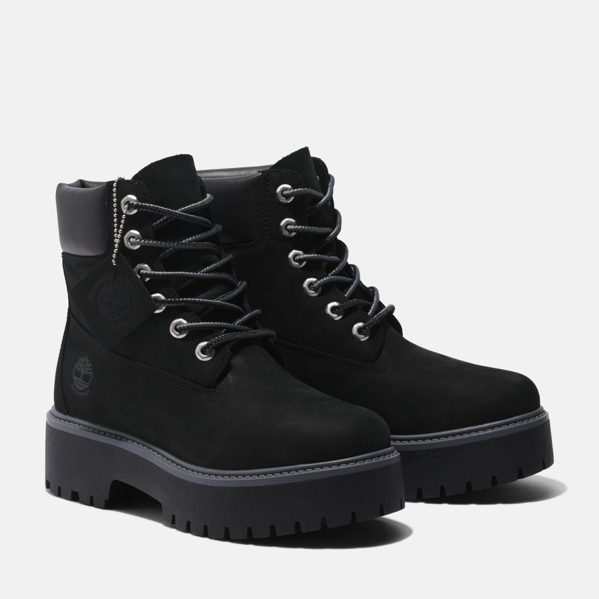 TIMBERLAND Women's Stone Street 6-Inch Waterproof Boot Black Nubuck - Image 4