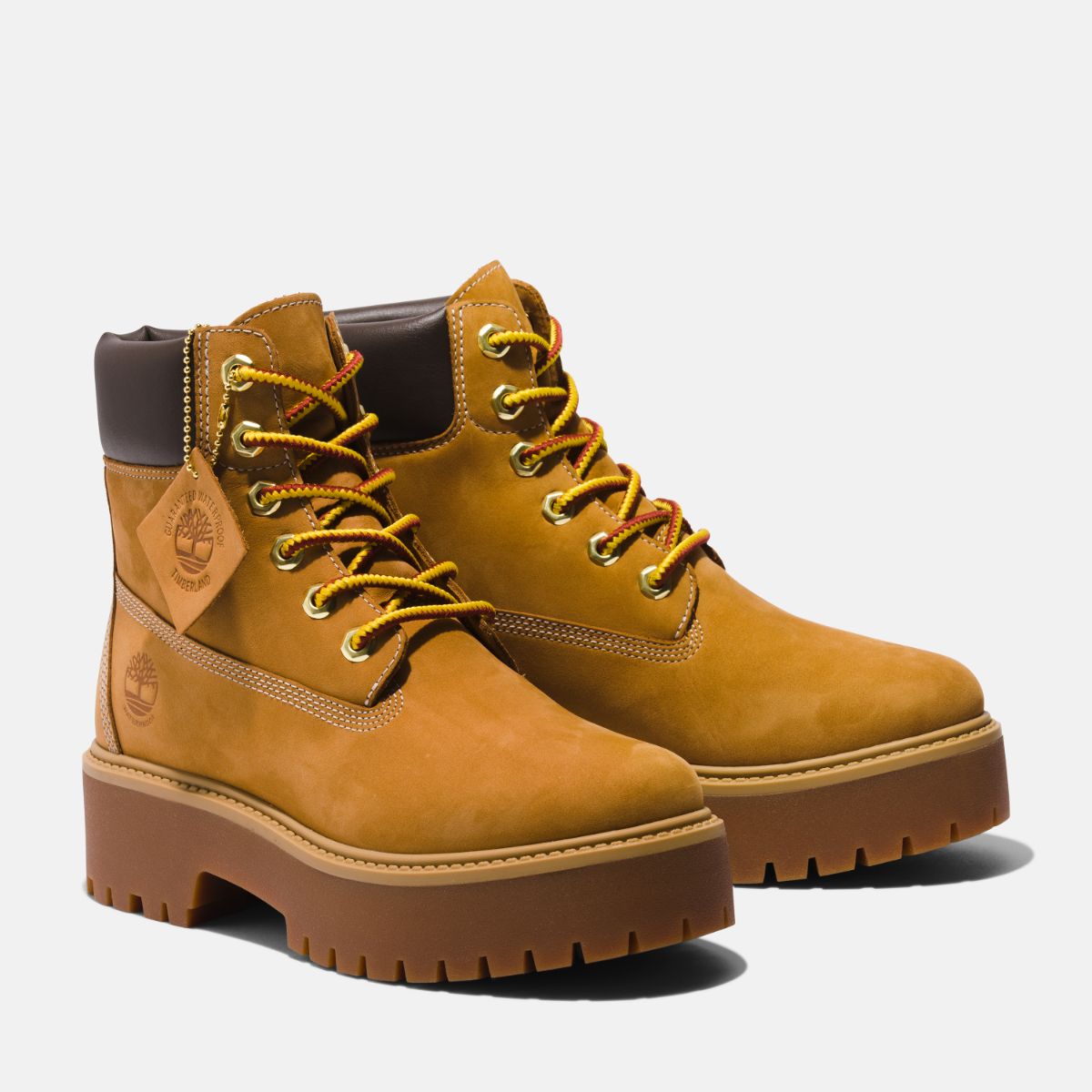 TIMBERLAND Women's Stone Sreet 6-Inch Waterproof Boot Wheat Nubuck - Image 4