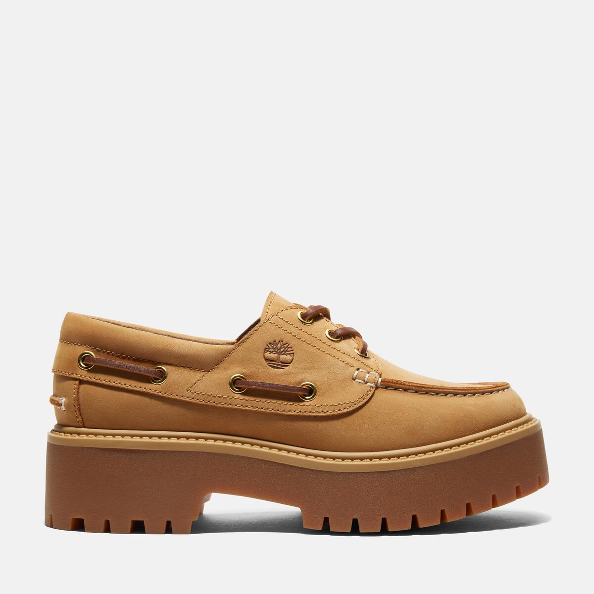TIMBERLAND Women's Stone Street 3-Eye Lug Wheat - Image 1
