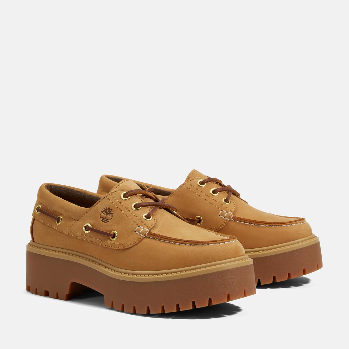 TIMBERLAND Women's Stone Street 3-Eye Lug Wheat - Image 2