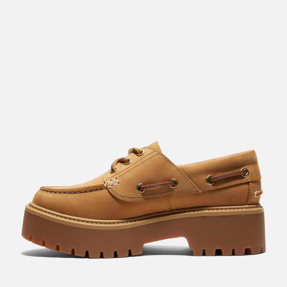 TIMBERLAND Women's Stone Street 3-Eye Lug Wheat - Image 6