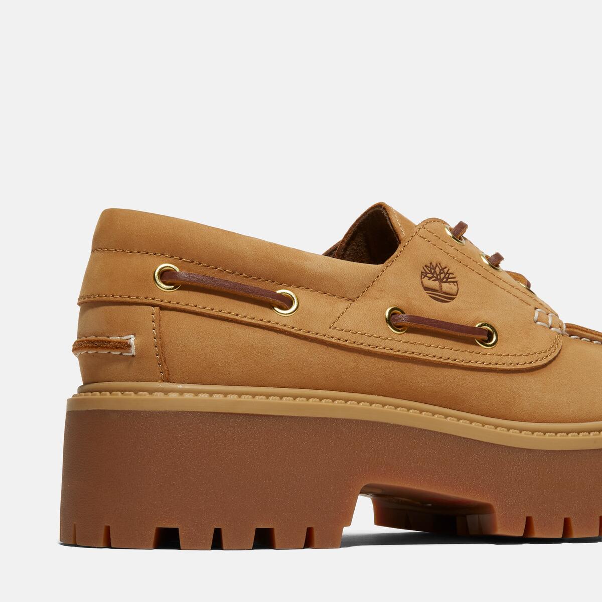 TIMBERLAND Women's Stone Street 3-Eye Lug Wheat - Image 7