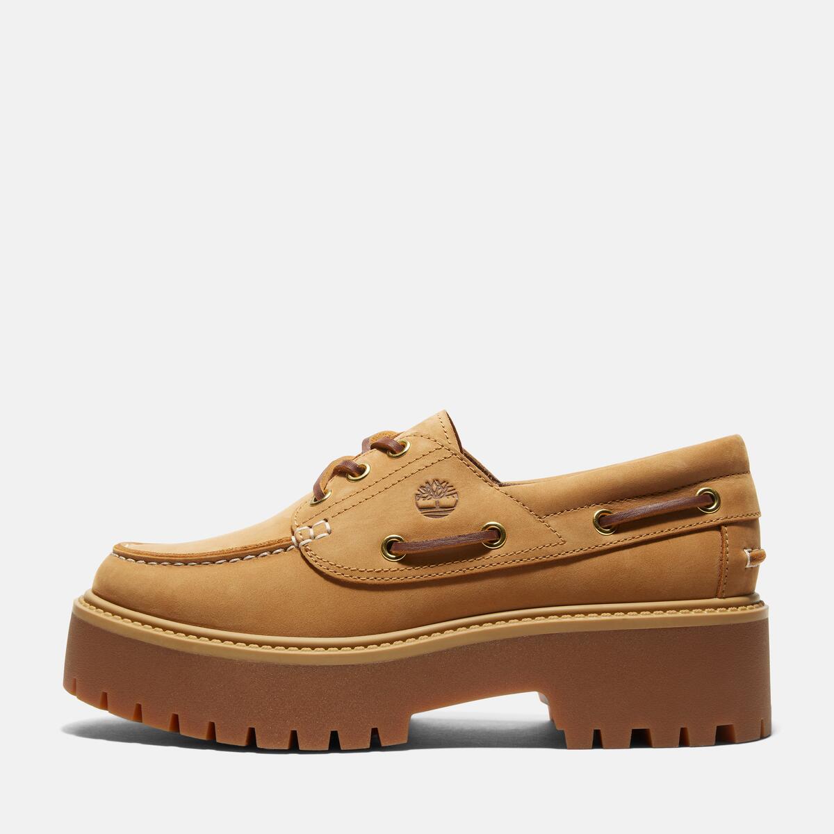 TIMBERLAND Women's Stone Street 3-Eye Lug Wheat - Image 8