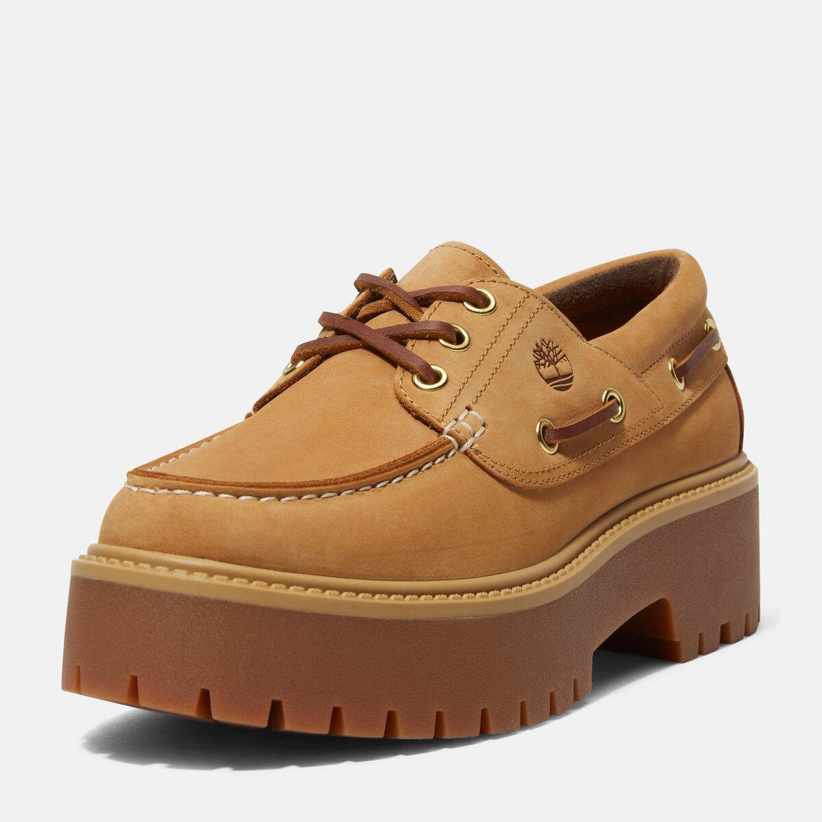 TIMBERLAND Women's Stone Street 3-Eye Lug Wheat - Image 9