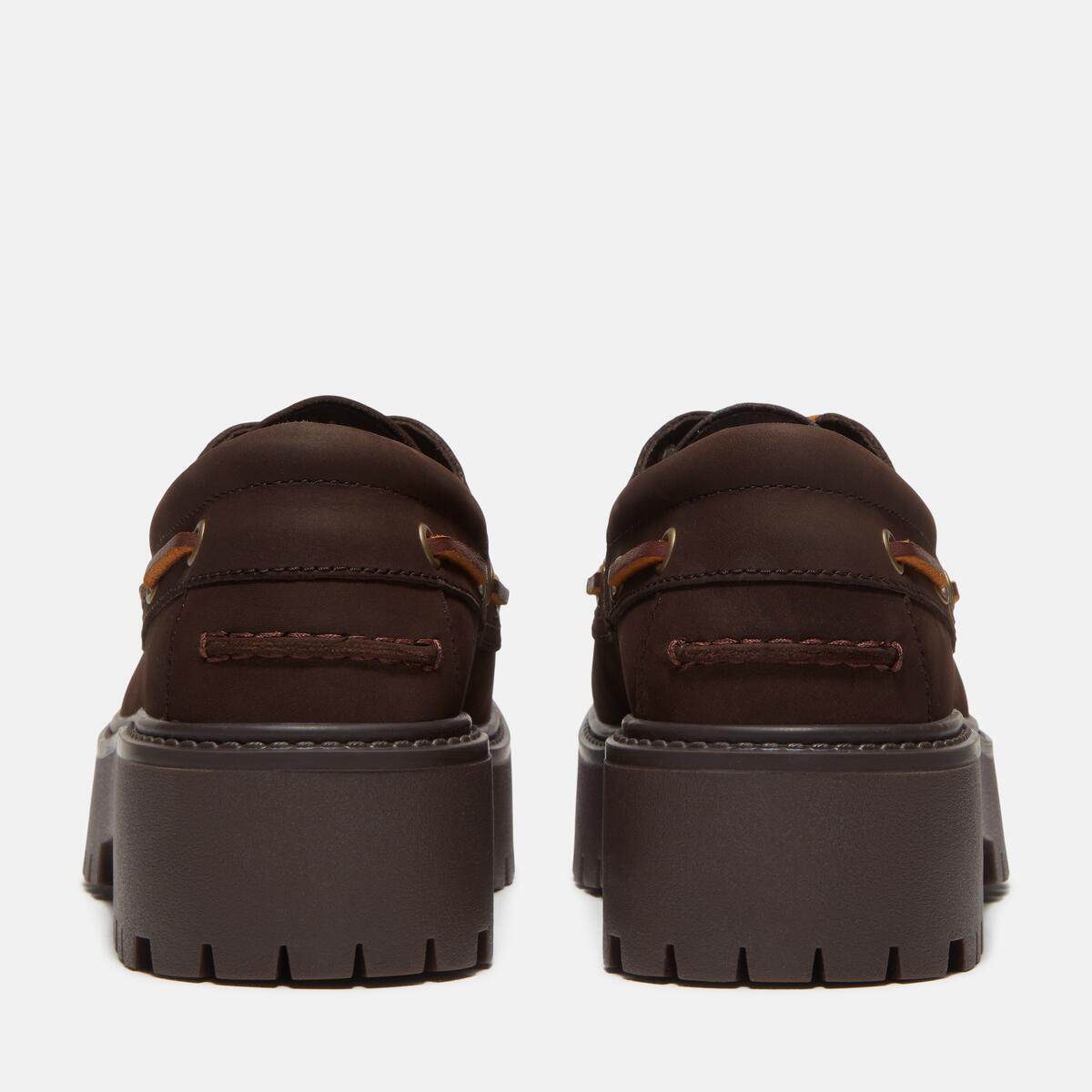 TIMBERLAND Women's Stone Street 3-Eye Lug Dark Brown Nubuck - Image 5
