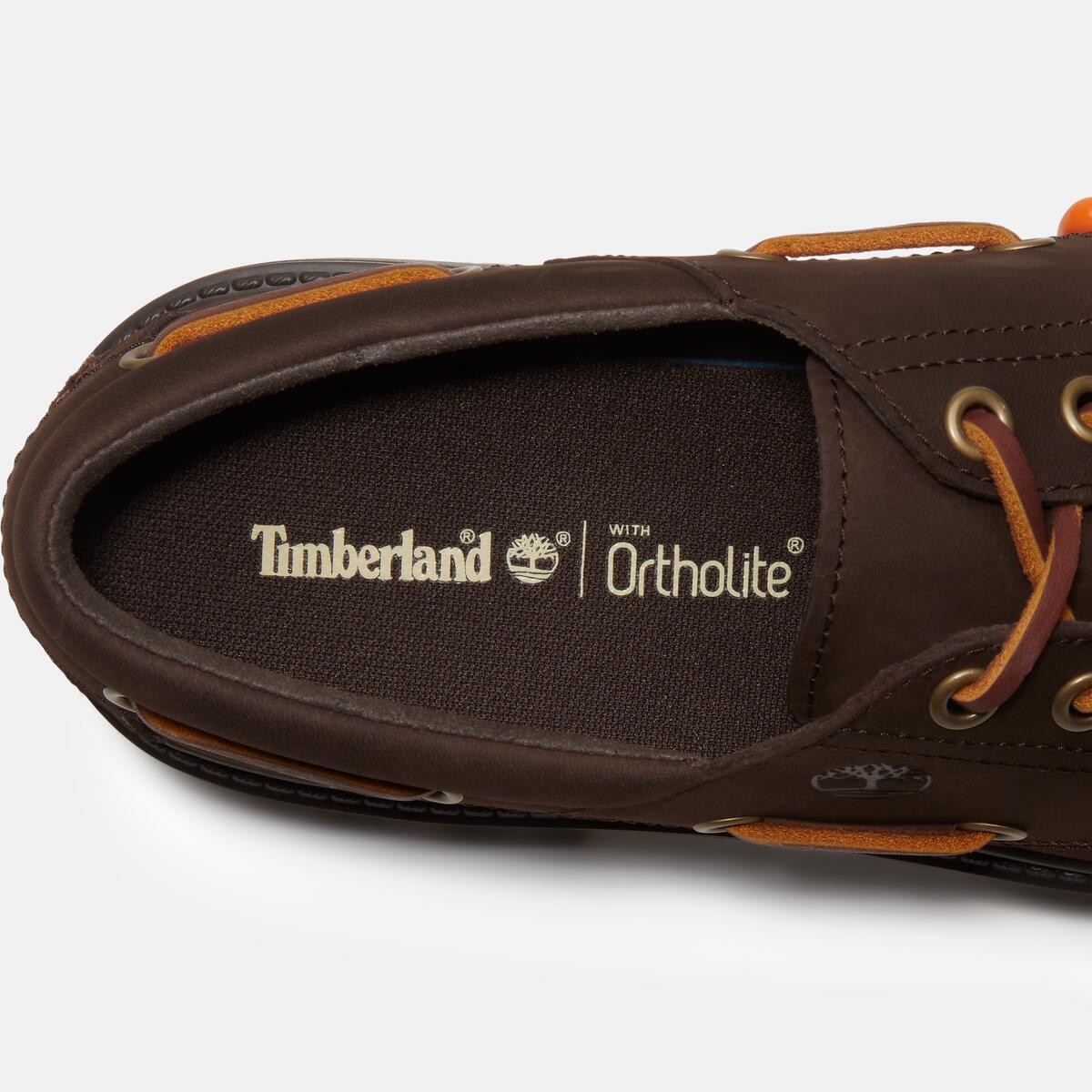 TIMBERLAND Women's Stone Street 3-Eye Lug Dark Brown Nubuck - Image 7