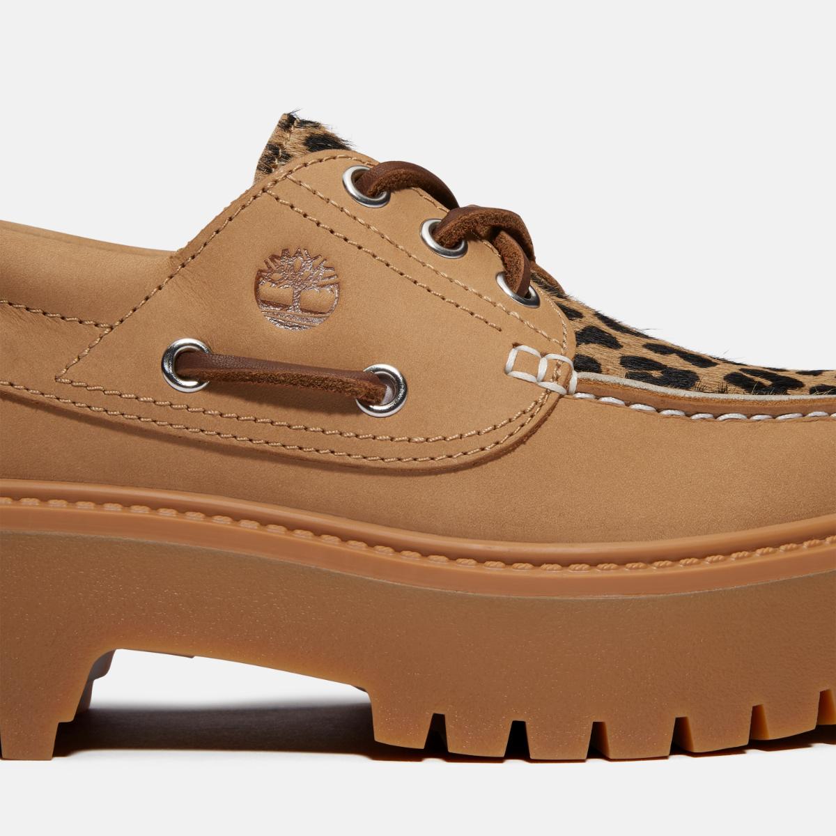 TIMBERLAND Women's Stone Street 3-Eye Lug Medium Beige Nubuck - Image 7