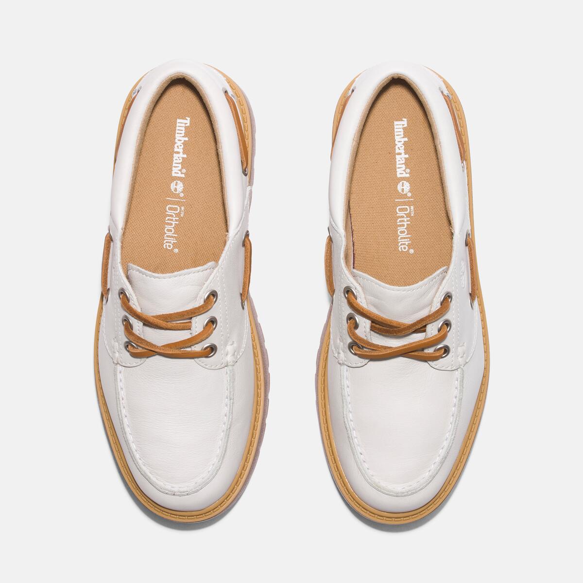TIMBERLAND Women's Stone Street 3-Eye Lug White Full Grain - Image 3