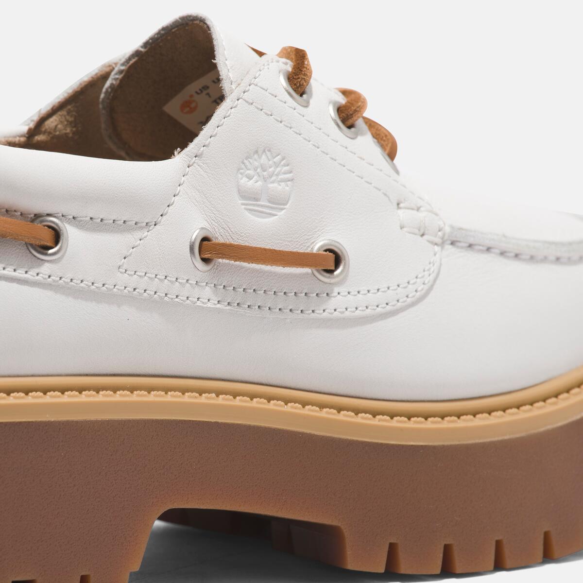 TIMBERLAND Women's Stone Street 3-Eye Lug White Full Grain - Image 7