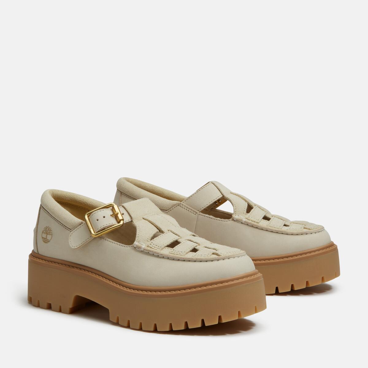TIMBERLAND Women's Stone Street Buckle Light Beige Suede - Image 2