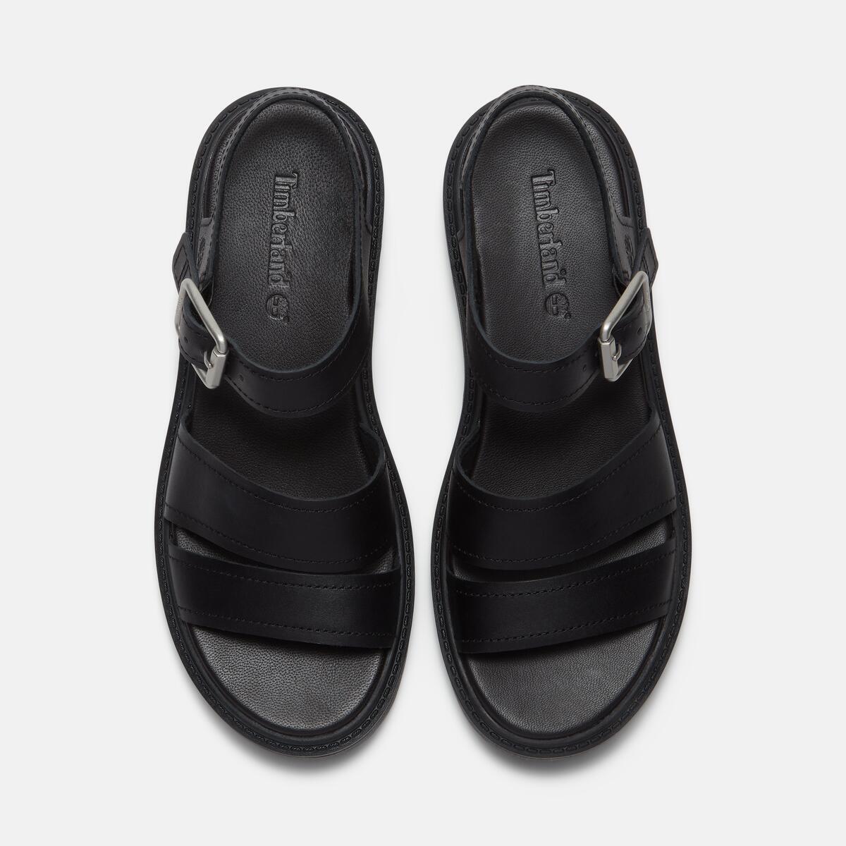 TIMBERLAND Women's Stone Street Sandal Black Full Grain - Image 3