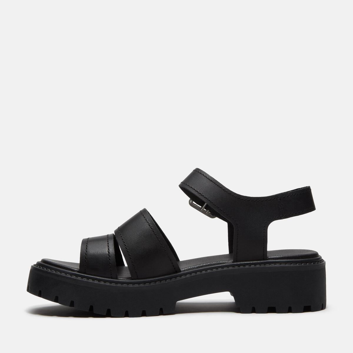 TIMBERLAND Women's Stone Street Sandal Black Full Grain - Image 6