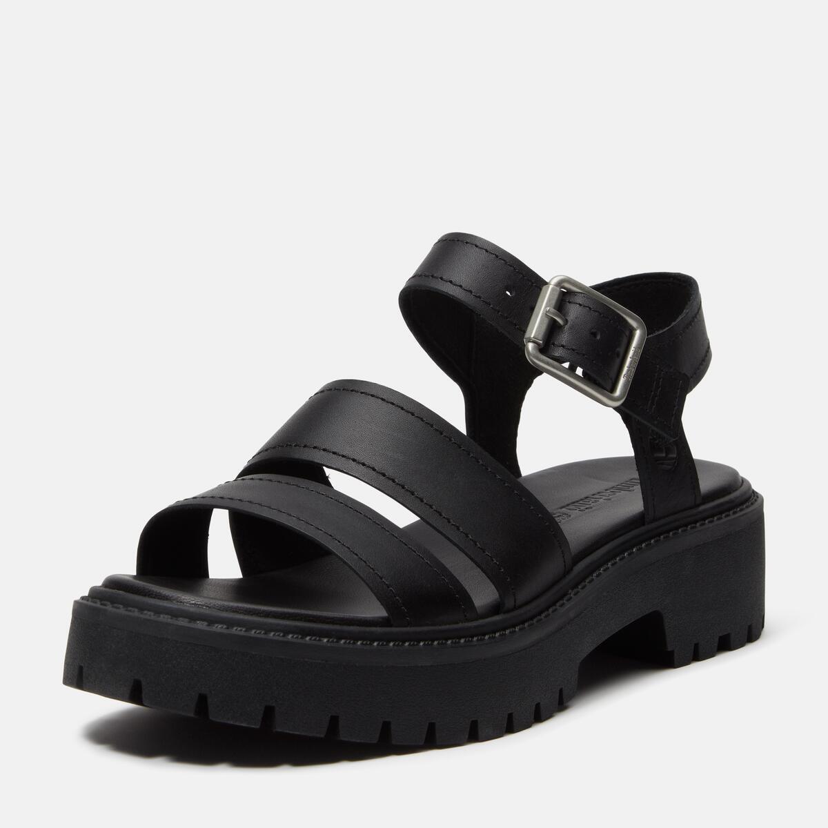 TIMBERLAND Women's Stone Street Sandal Black Full Grain - Image 9