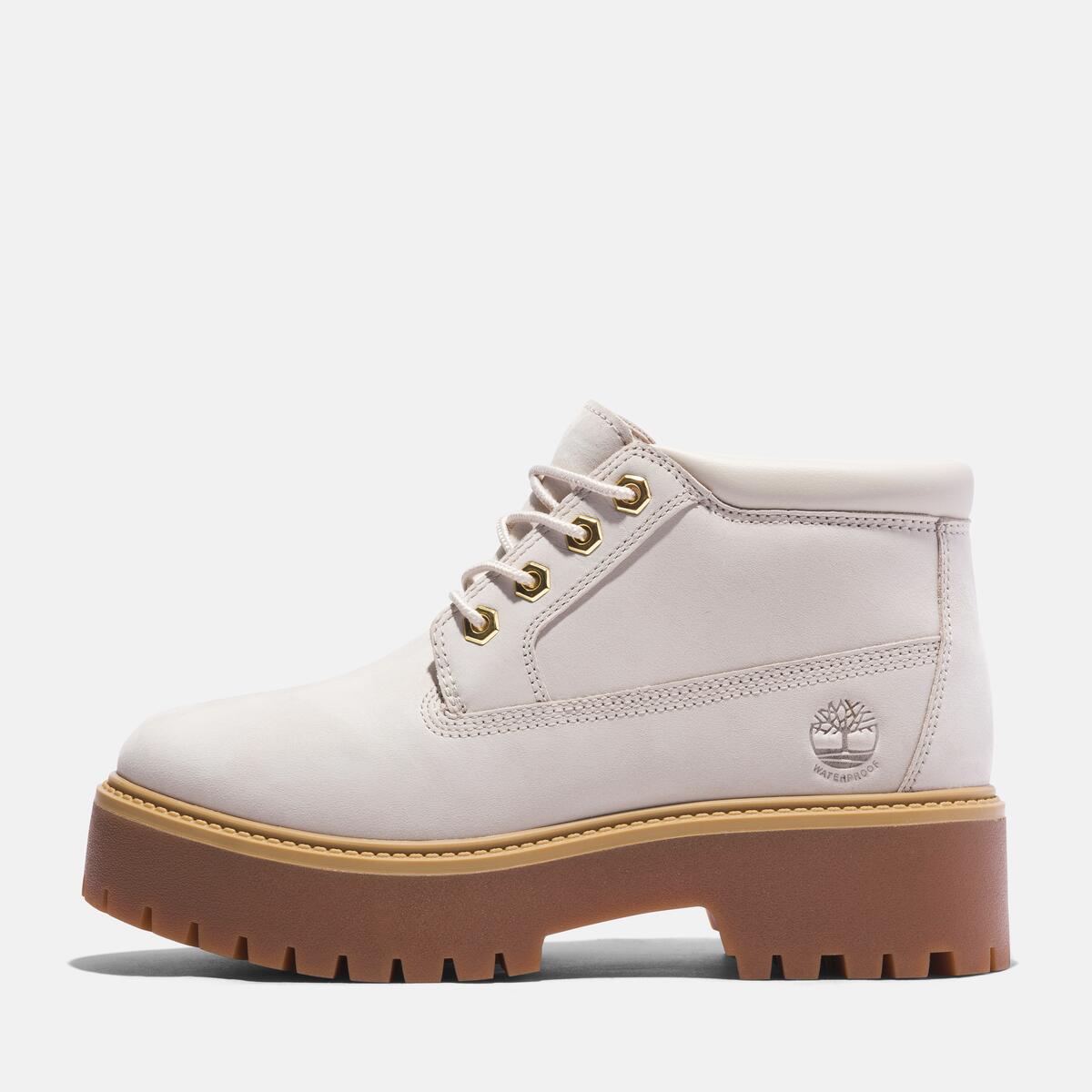 Buy Women s Stone Street Waterproof Boot Mid in White Nubuck Online at TIMBERLAND Timberland NZ