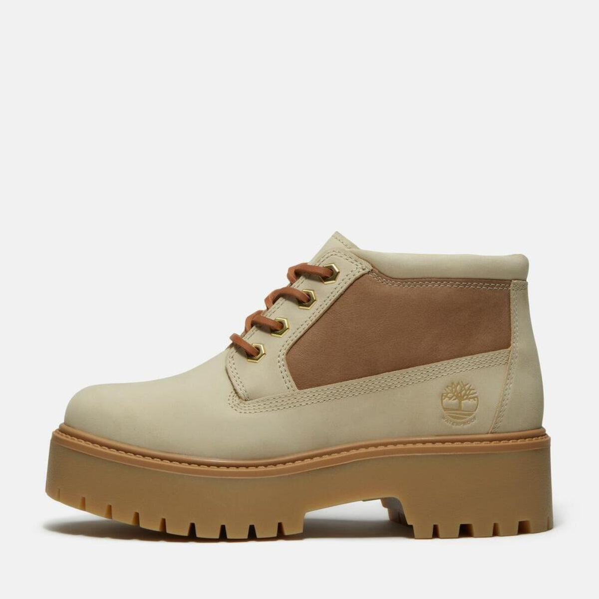TIMBERLAND Women's Stone Street Waterproof Mid Light Beige Nubuck - Image 7