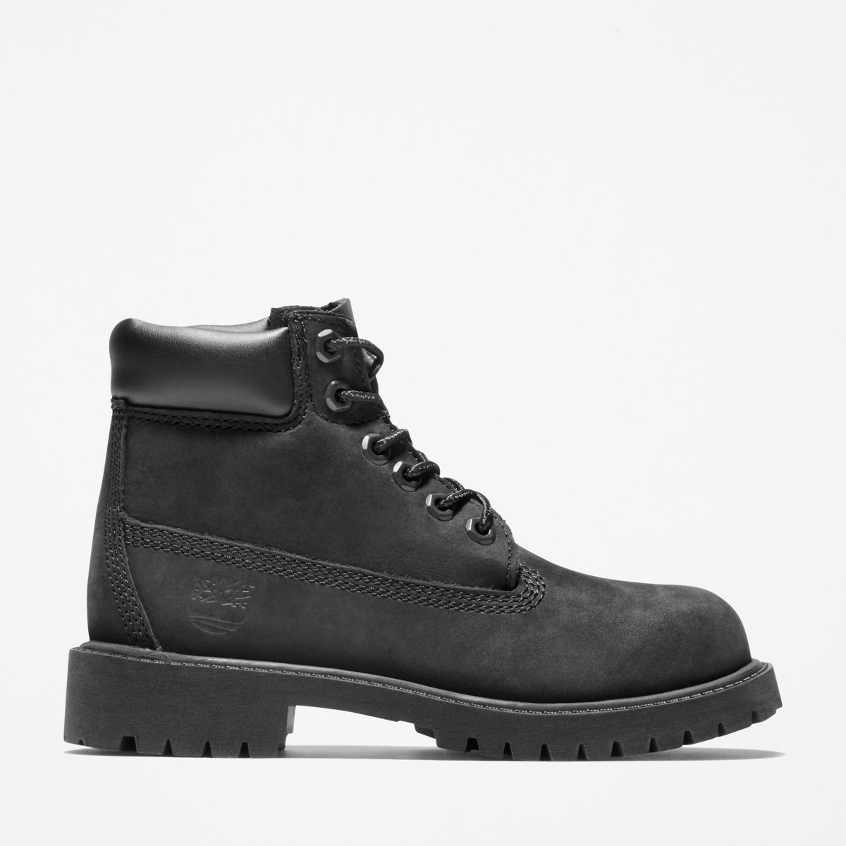 TIMBERLAND Youths 6-Inch Premium Waterproof Boot Black Nubuck - Image 1
