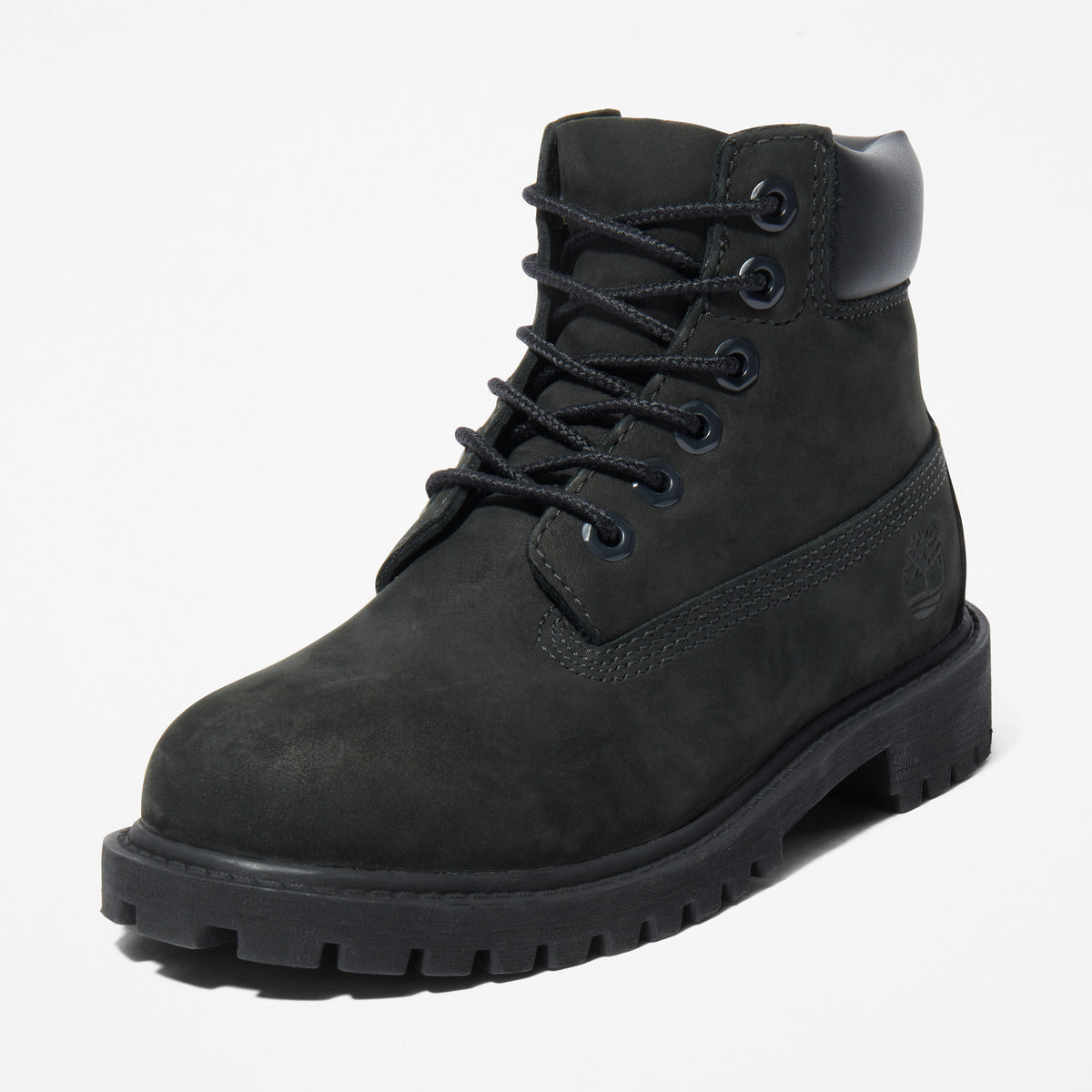 TIMBERLAND Youths 6-Inch Premium Waterproof Boot Black Nubuck - Image 2