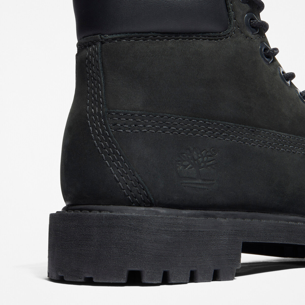 TIMBERLAND Youths 6-Inch Premium Waterproof Boot Black Nubuck - Image 3