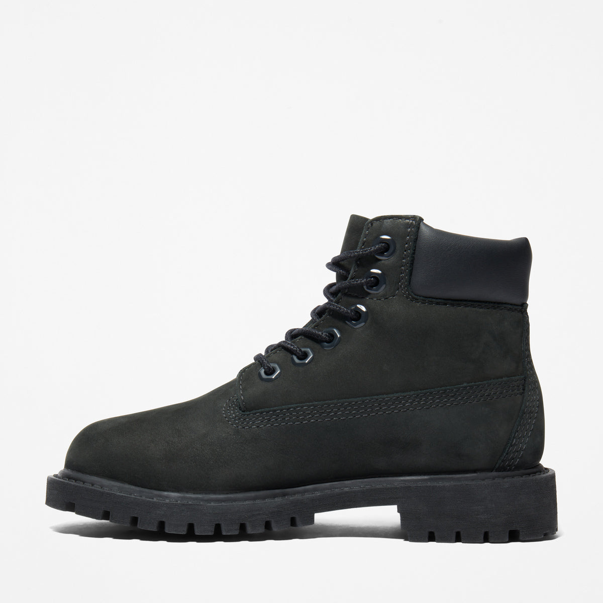 TIMBERLAND Youths 6-Inch Premium Waterproof Boot Black Nubuck - Image 4