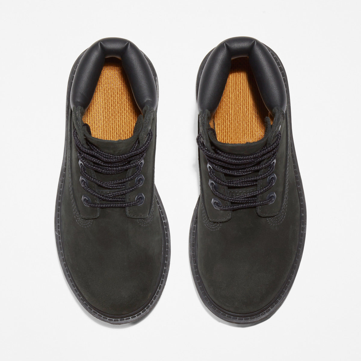 TIMBERLAND Youths 6-Inch Premium Waterproof Boot Black Nubuck - Image 10