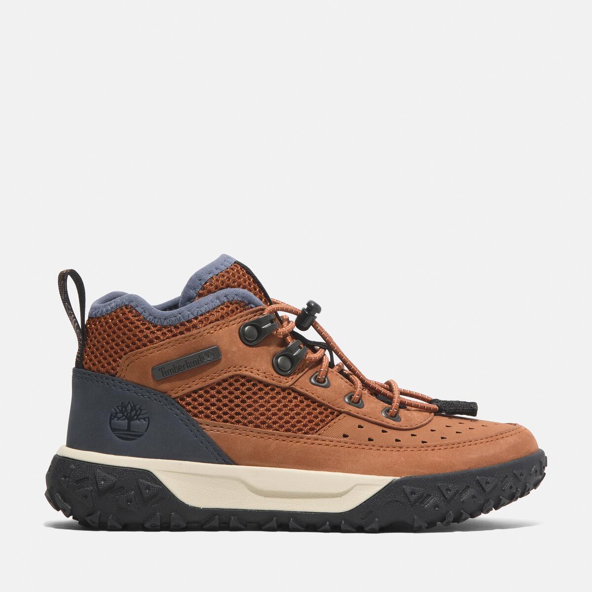 TIMBERLAND Youths Greenstride Motion 6 Mid Dark Orange Nubuck - Image 1