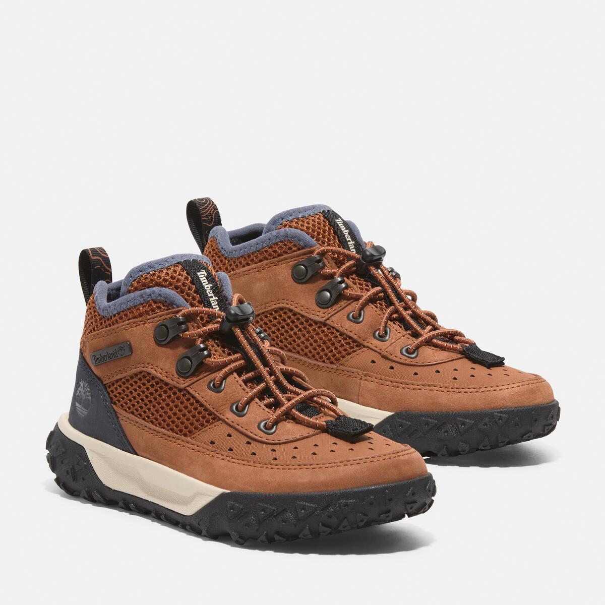 TIMBERLAND Youths Greenstride Motion 6 Mid Dark Orange Nubuck - Image 2