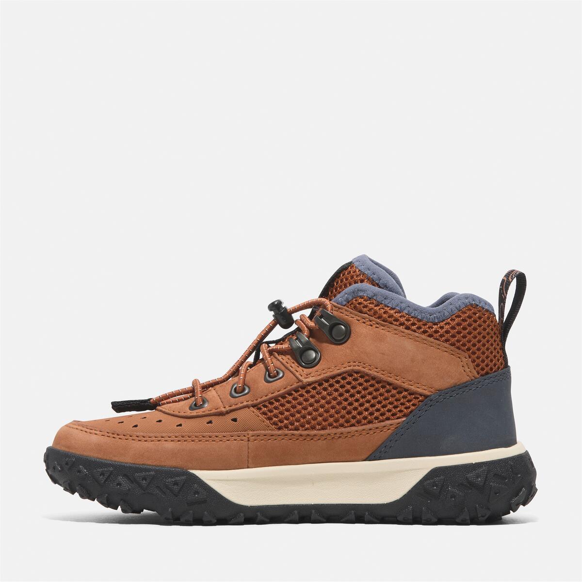 TIMBERLAND Youths Greenstride Motion 6 Mid Dark Orange Nubuck - Image 6