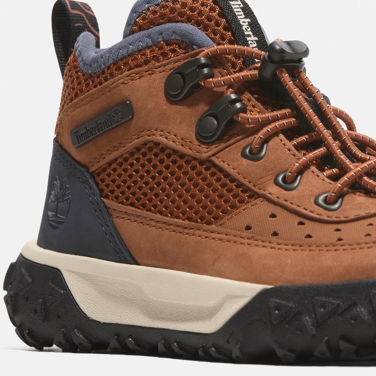TIMBERLAND Youths Greenstride Motion 6 Mid Dark Orange Nubuck - Image 7