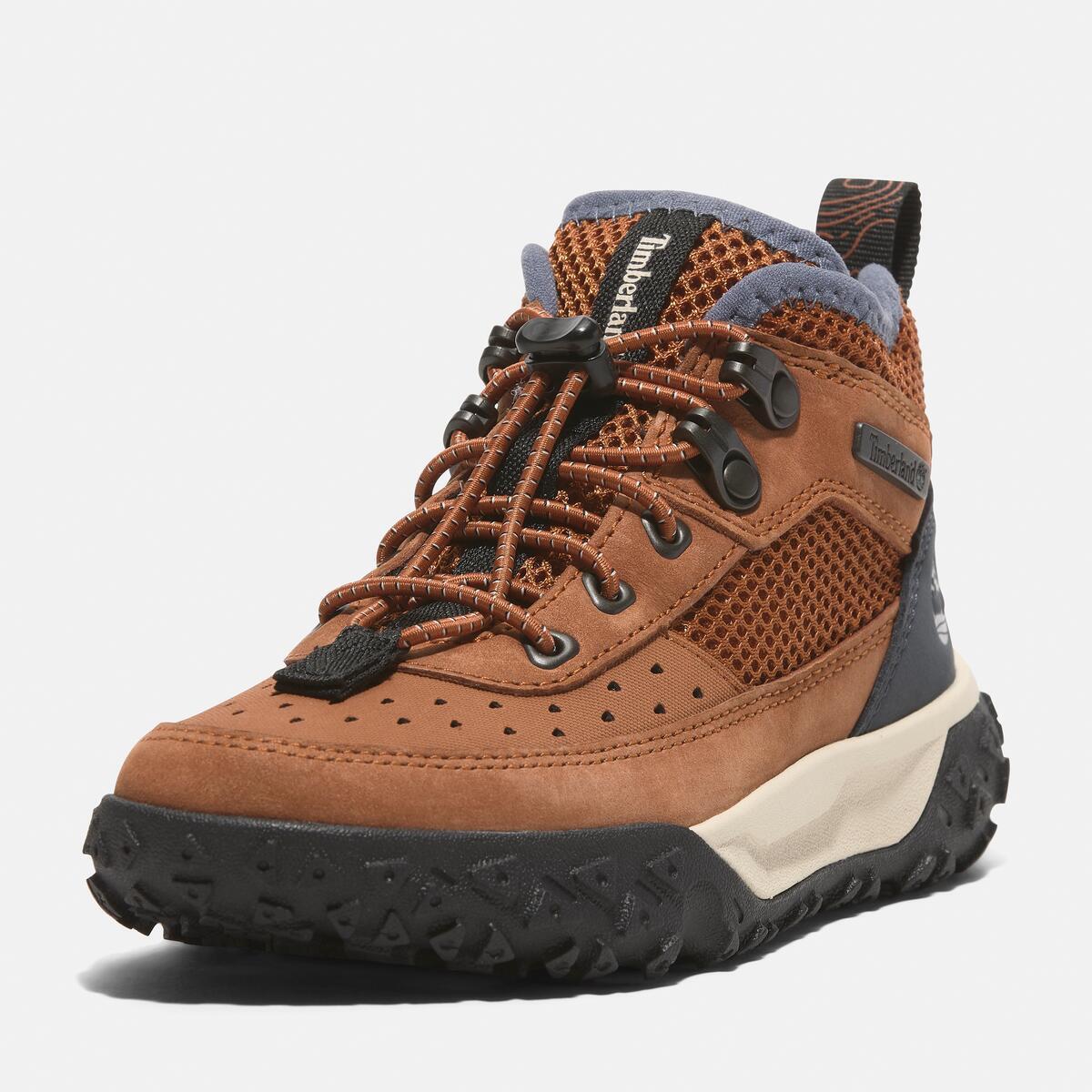 TIMBERLAND Youths Greenstride Motion 6 Mid Dark Orange Nubuck - Image 9