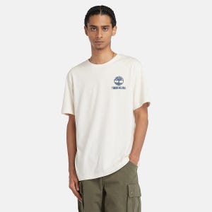 Timberland Men's Back Logo Graphic Tee Undyed