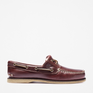Timberland Men's Classic 2-Eye Boat Shoes Medium Brown Full-Grain
