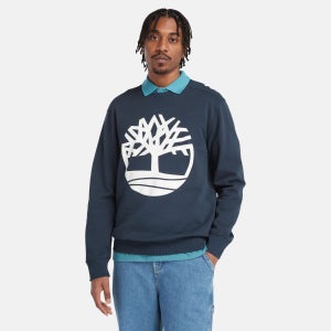 Timberland Men's Core Tree Logo Sweatshirt Dark Sapphire-White