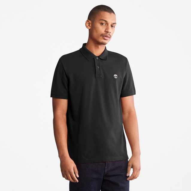 Men's Millers River Pique Polo in Black | Timberland NZ
